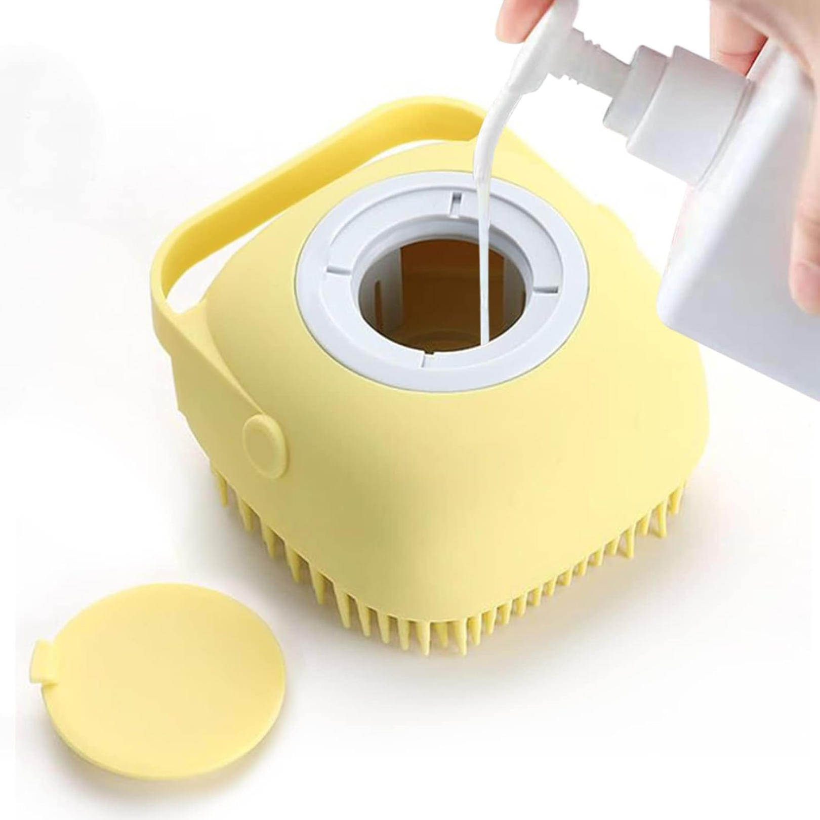 Silicone Bath Brush – Massage & Shampoo Dispenser for Shower | VelvaBloom Secondary image