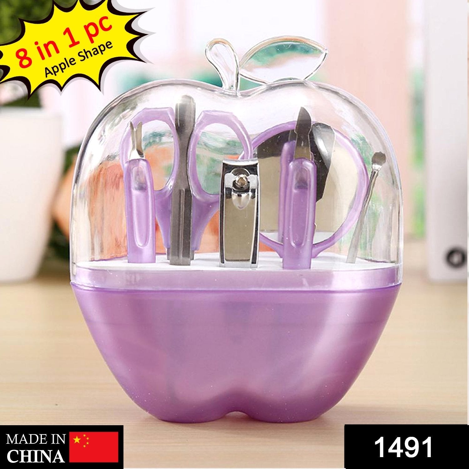 Apple Shape Manicure Set – 8-in-1 Stainless Steel Kit | Indo Glow Secondary image