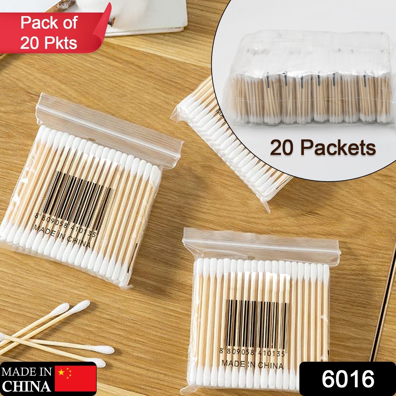 Bamboo Cotton Swabs – Eco-Friendly 20-Pack | Happy Bathers Secondary image