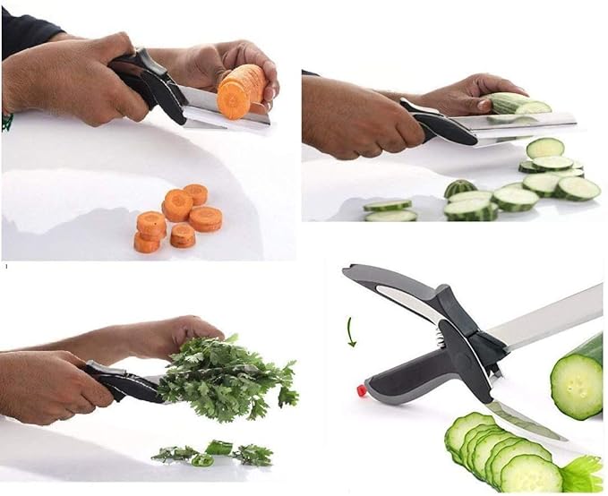 2-in-1 Steel Smart Clever Cutter Kitchen Knife Secondary image