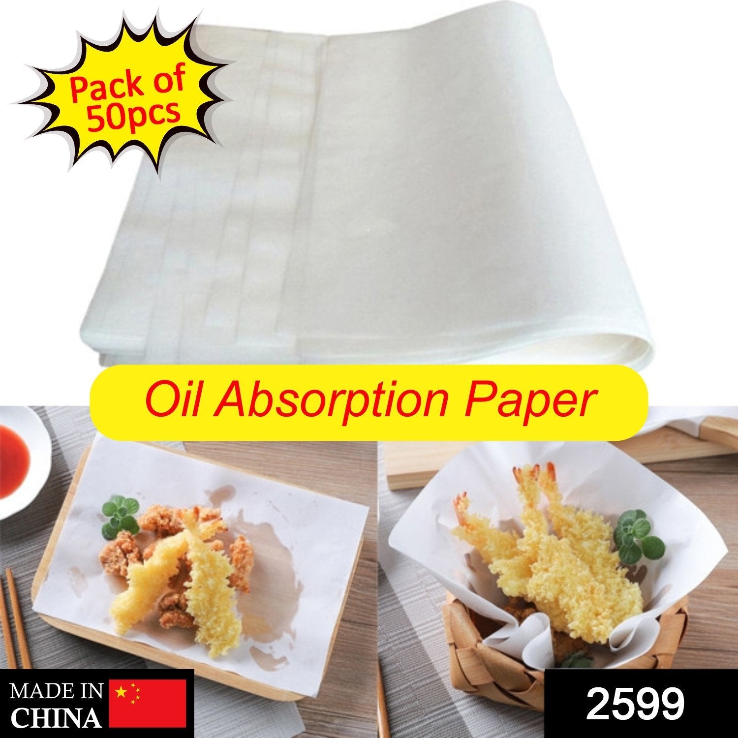 Oil Absorbing Cooking Paper – Grease-Free Sheets (Pack of 50) | Bake & Dwell Secondary image
