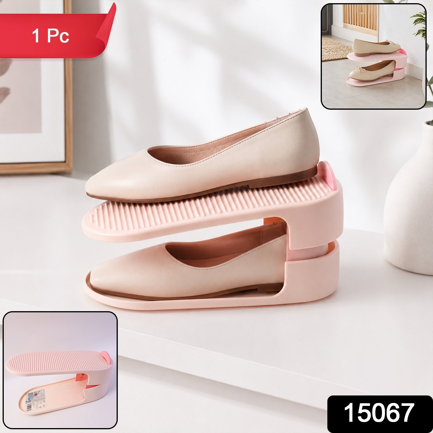 Adjustable Shoe Storage Rack – Space-Saving & Stackable Design Secondary image