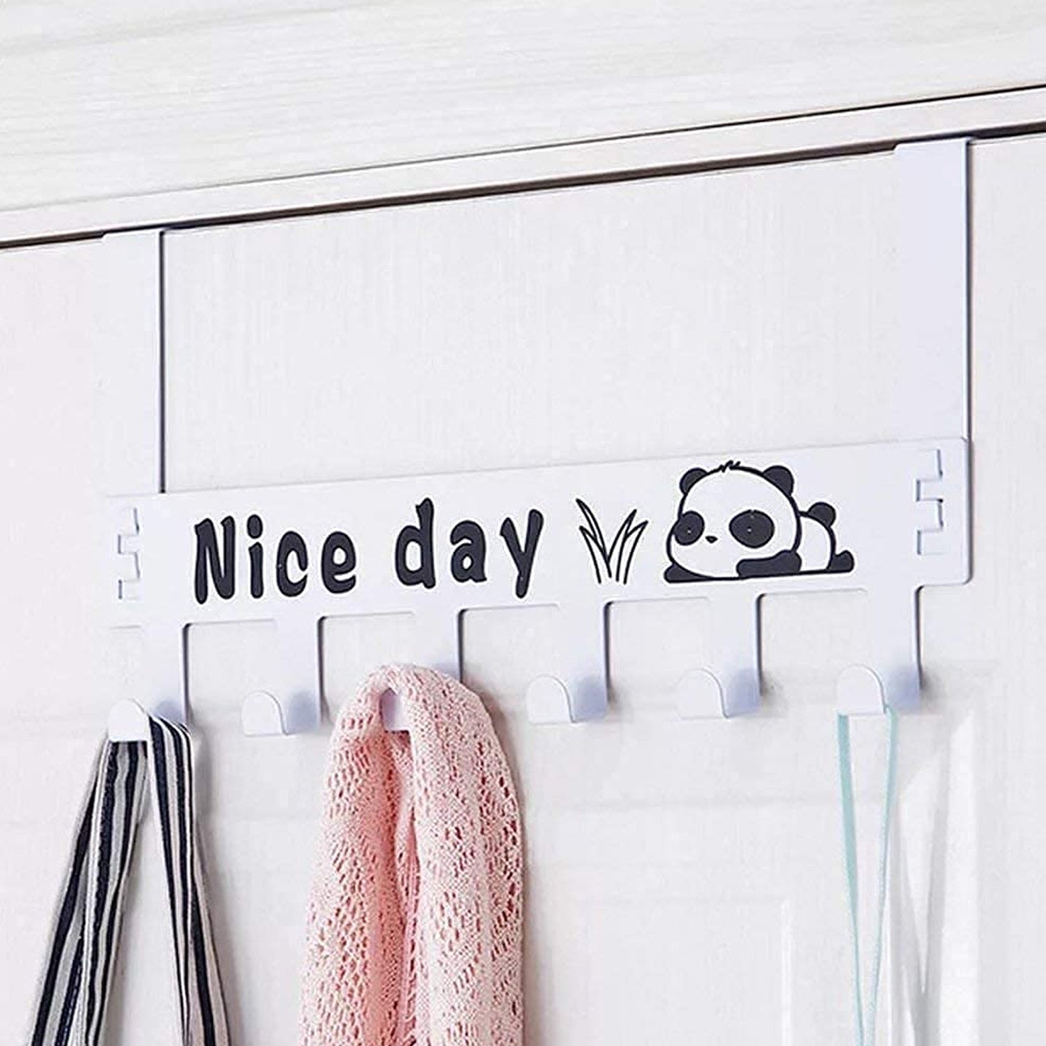 Over Door Hook Hanger Rack – Heavy-Duty 6-Hook Organizer Secondary image
