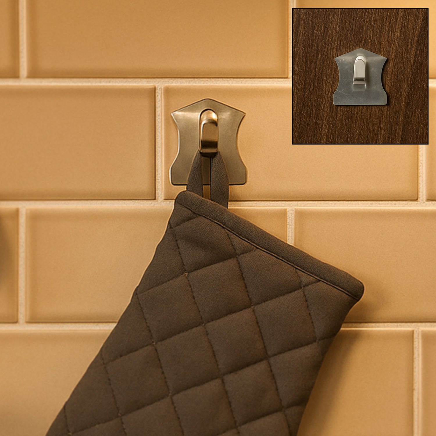 Self-Adhesive Hooks – Heavy Duty Stainless Steel | GlimmerHome Secondary image