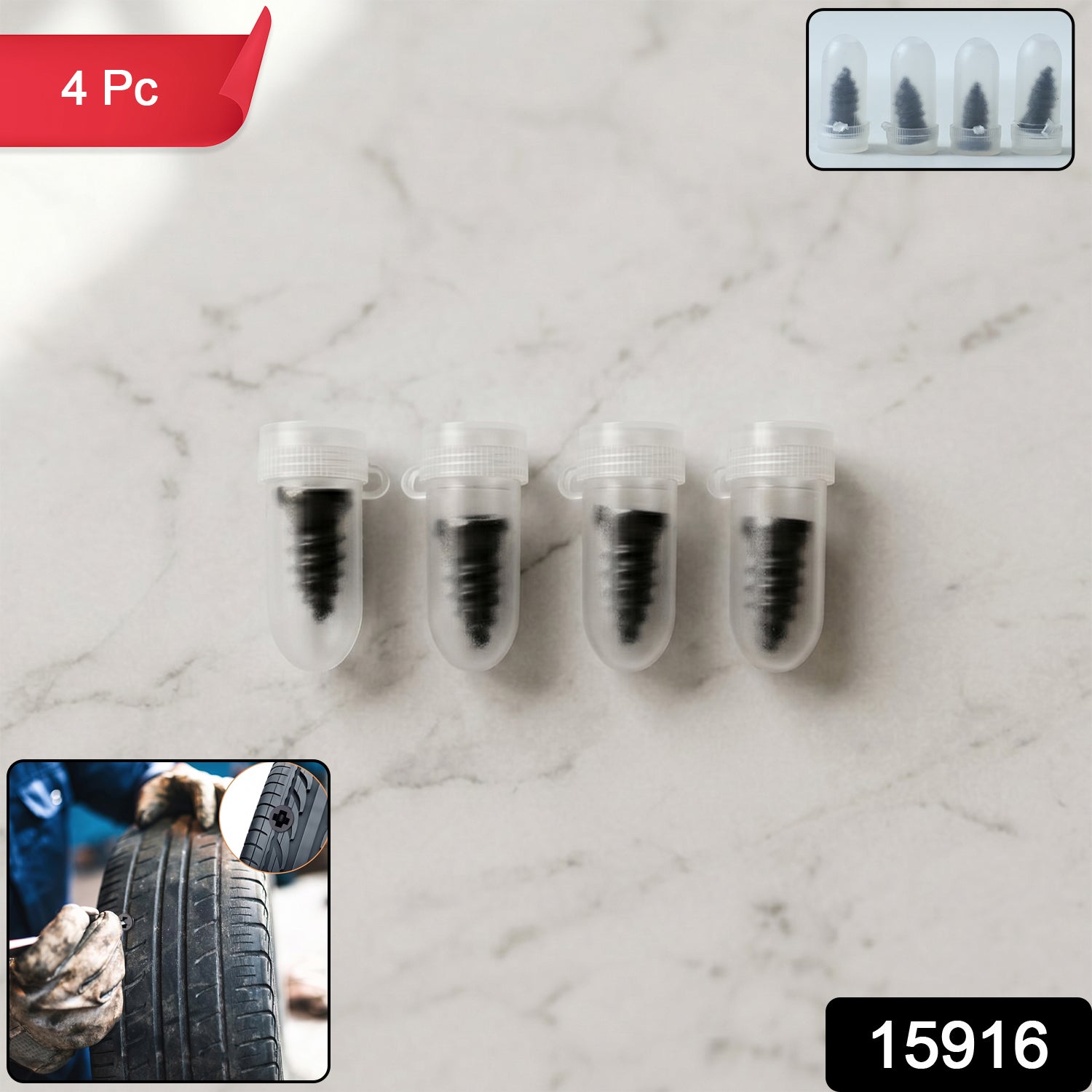 Car & Bike Tubeless Tire Repair Nails – Emergency Quick Fix Kit Secondary image