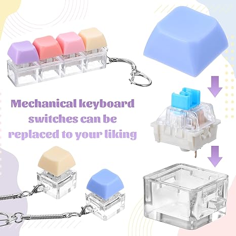 fidget keyboard keychain Secondary image