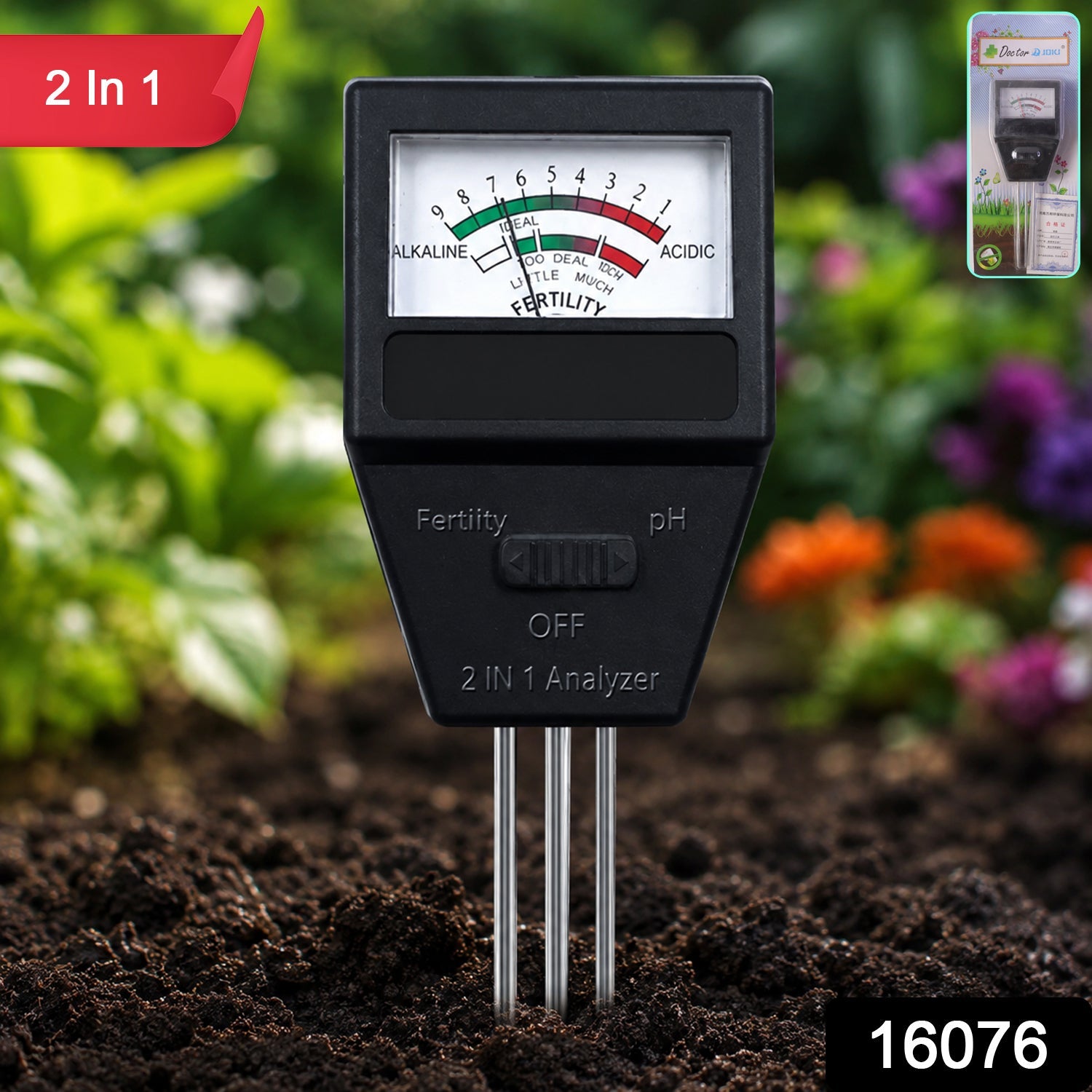 2 in 1 Soil Meter – Accurate pH & Fertility Testing for Gardens Secondary image