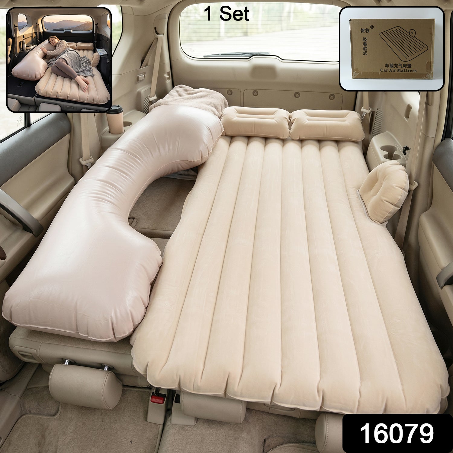 Portable Car Air Mattress – Foldable for Travel & Camping Comfort, Car Sofa Secondary image