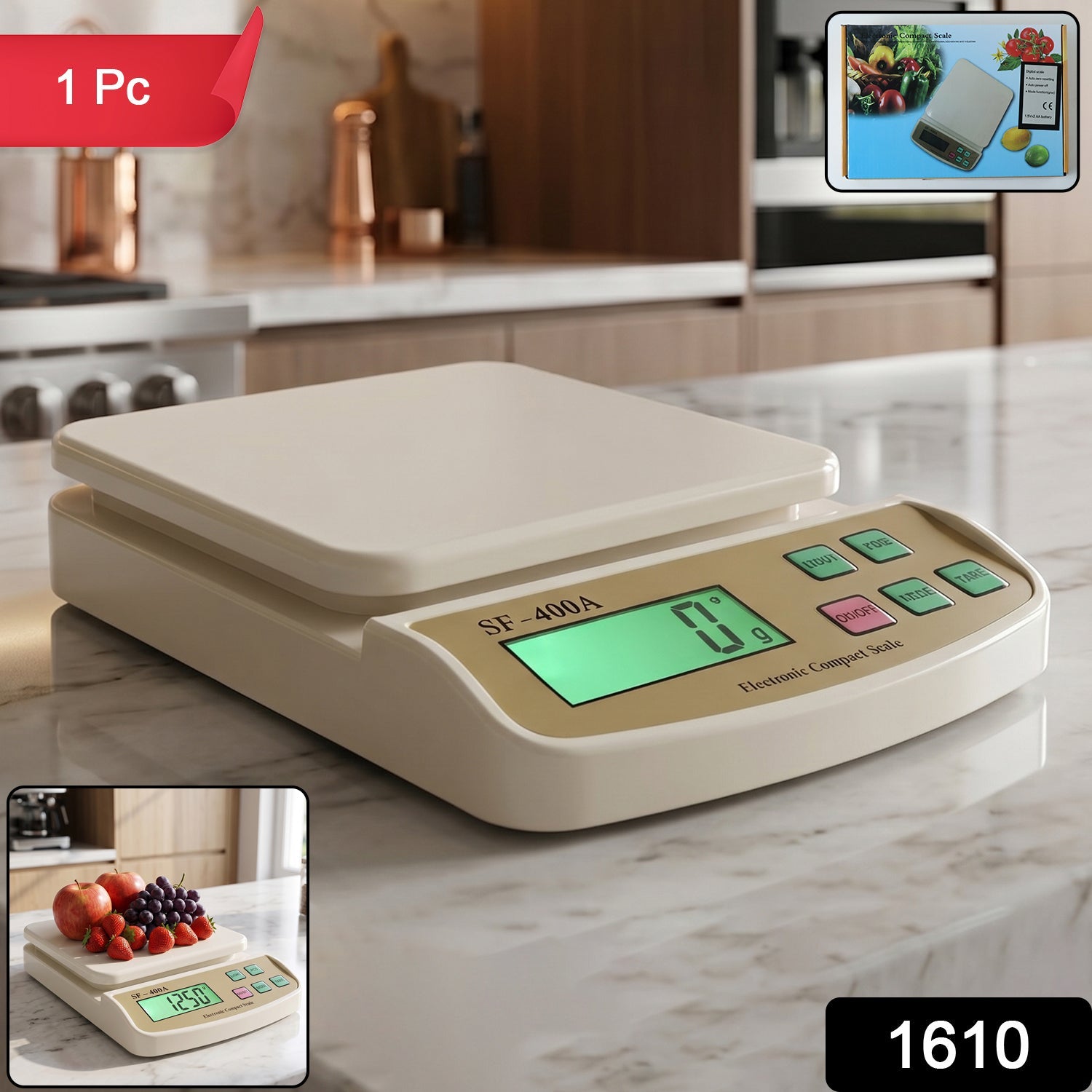 Kitchen Weighing Scale – Compact Digital Food & Recipe Measure Secondary image