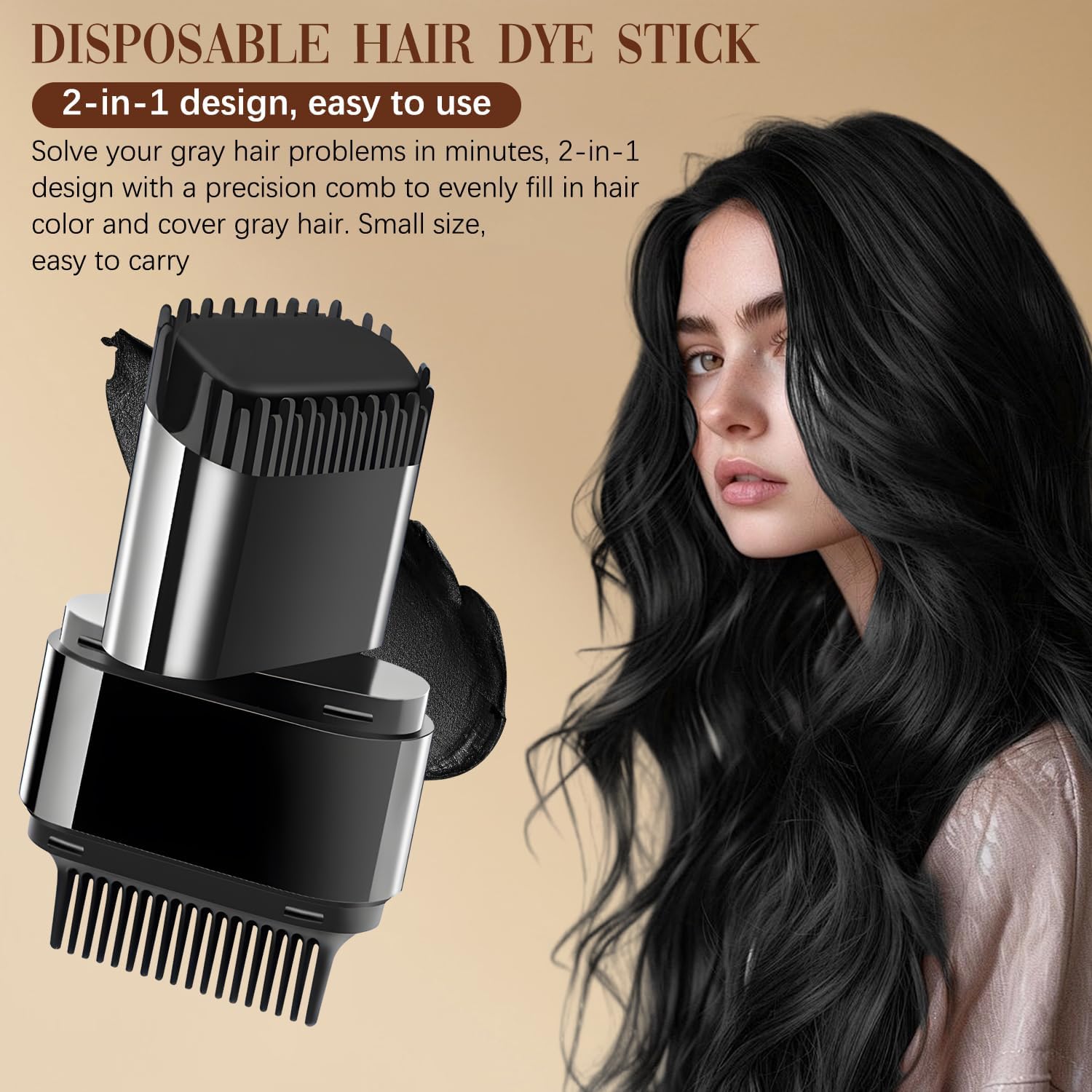 Instant Hair Color Stick with Built-In Comb Secondary image