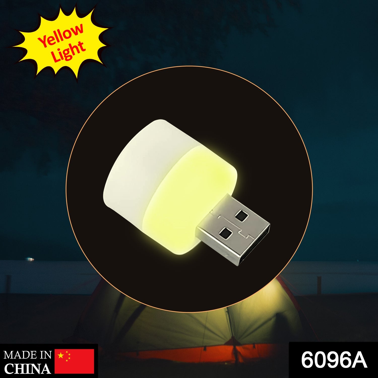 USB LED Bulb Yellow – Portable Mini Light for Home & Office | Indo Glow Secondary image