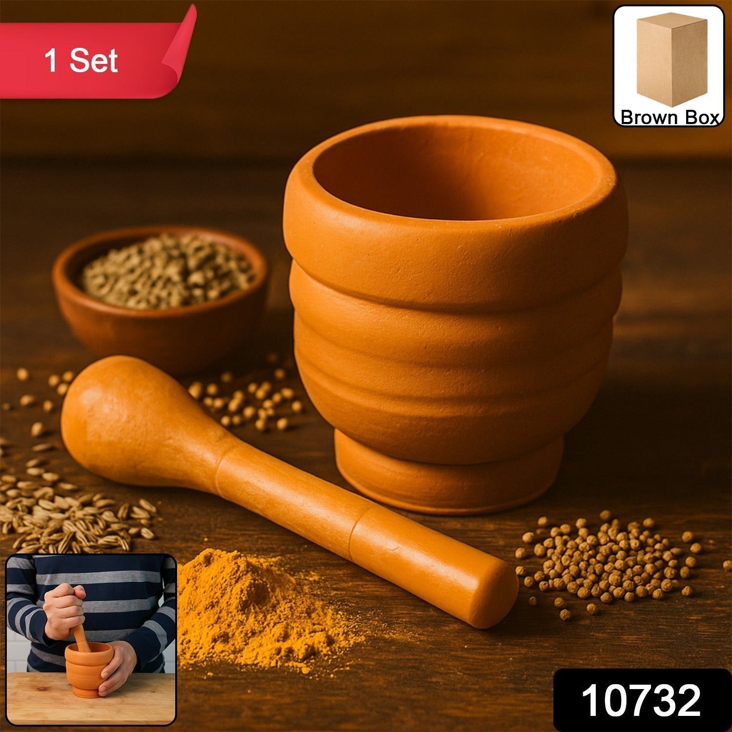 Plastic Mortar & Pestle Set – Unbreakable & BPA-Free Secondary image
