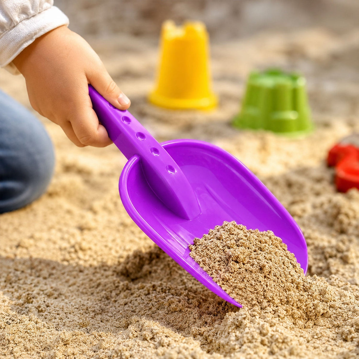 Colorful kids beach sand shovel scoop toy suitable for outdoor sand play Main image