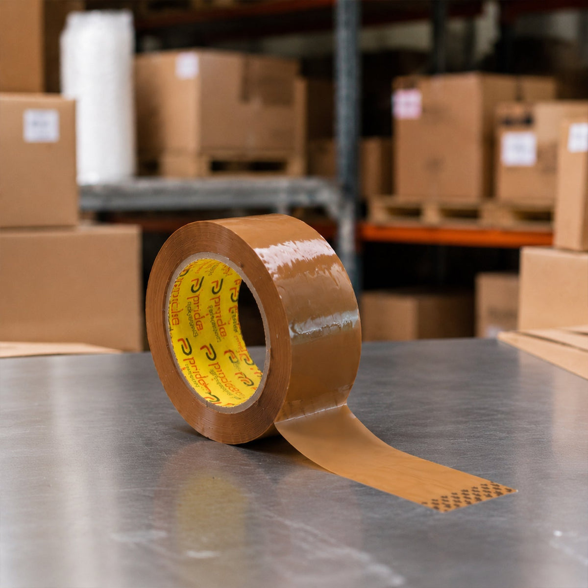 Brown cello tape box sealing 120 meters for secure packaging Main image