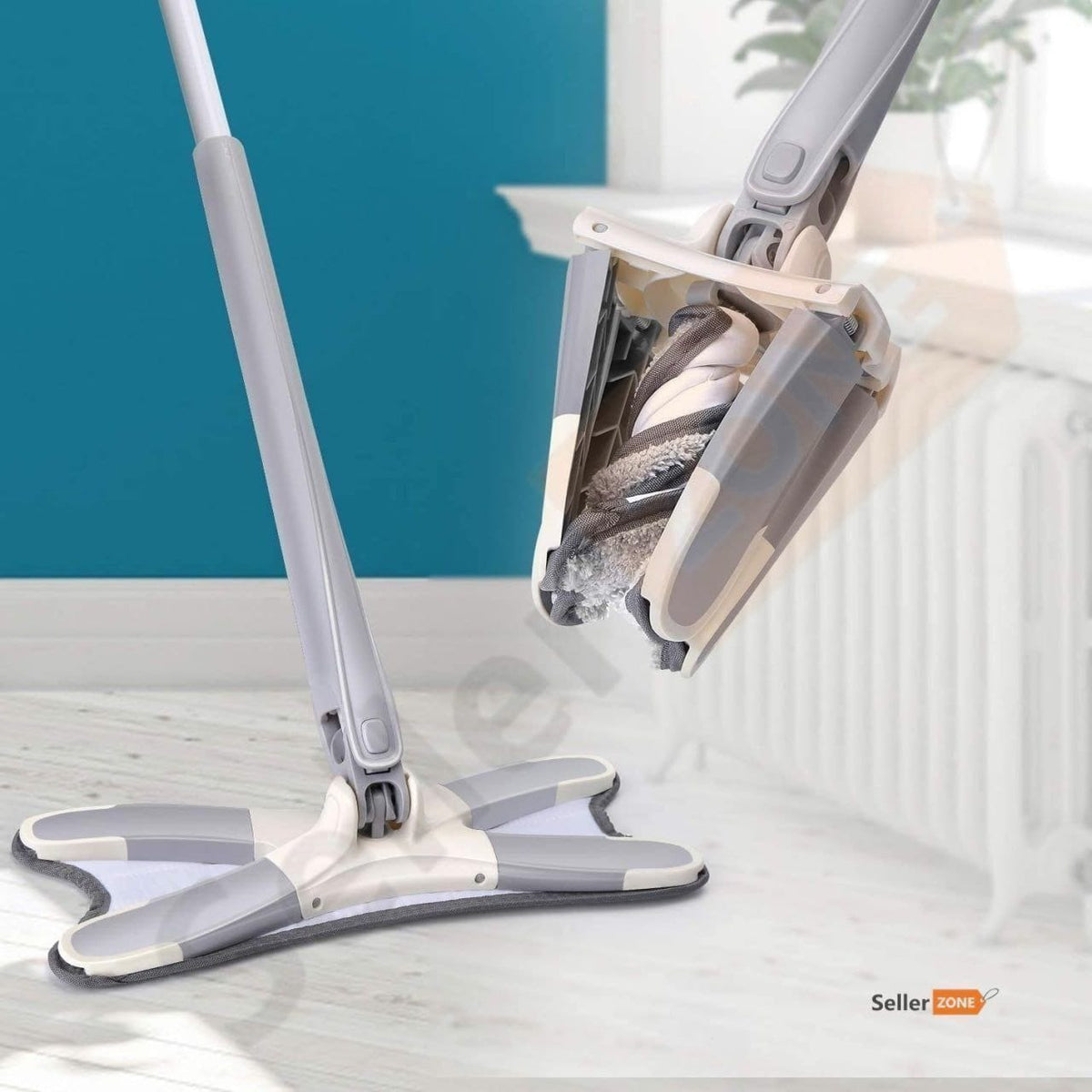 X MOP x-tmicrofiber mop Wet & Dry Mop  (Grey) Main image