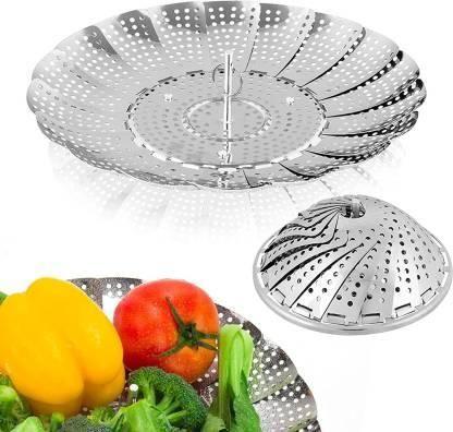 Stainless Steel Steamer Basket for Veggie/Seafood with Safety Tool Main image