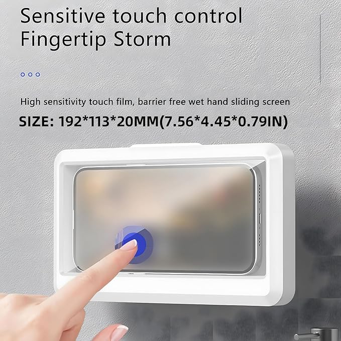 Shower Phone Holder | Waterproof Bathroom Mobile Phone Holder | Anti-Fog Case for Shower | Wall Mountable | 6.8 Inch Support Touch Screen Parent (Multicolor) Secondary image