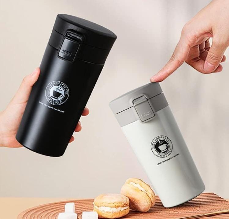 Stainless Steel Tumbler Vacuum Flask Bottle Thermo Tea Stainless Steel Coffee Mug  (380 ml). Main image