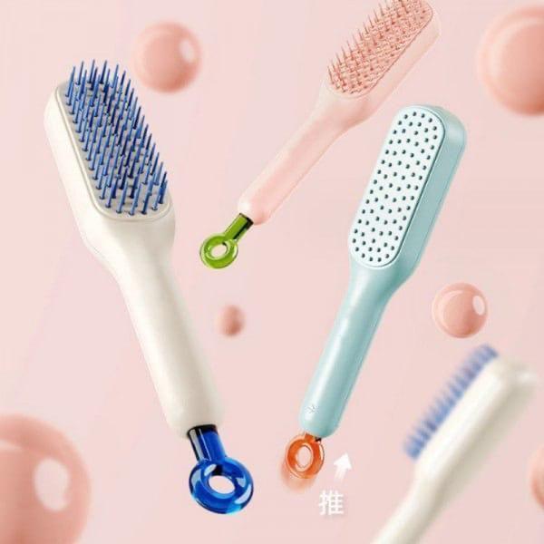 Self-cleaning Anti-static Massage Comb for Adults and Kids- Pack of 1 Secondary image