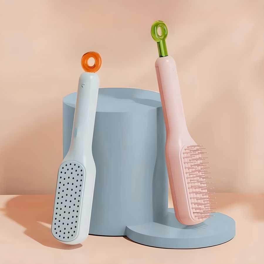 Self-cleaning Anti-static Massage Comb for Adults and Kids- Pack of 1 Main image