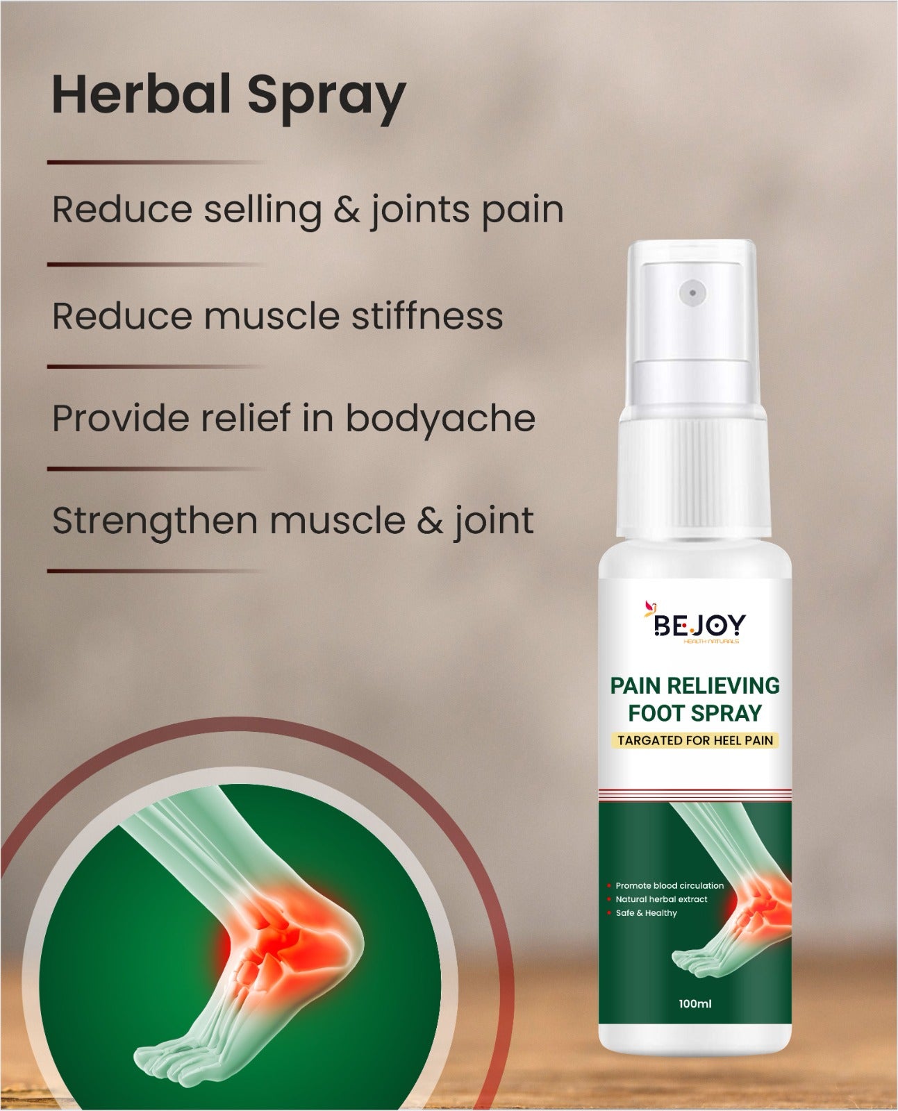 Bejoy Fresh Foot Deodorant and Foot Spray, Eliminate Foot Odor Spray Experts Secondary image