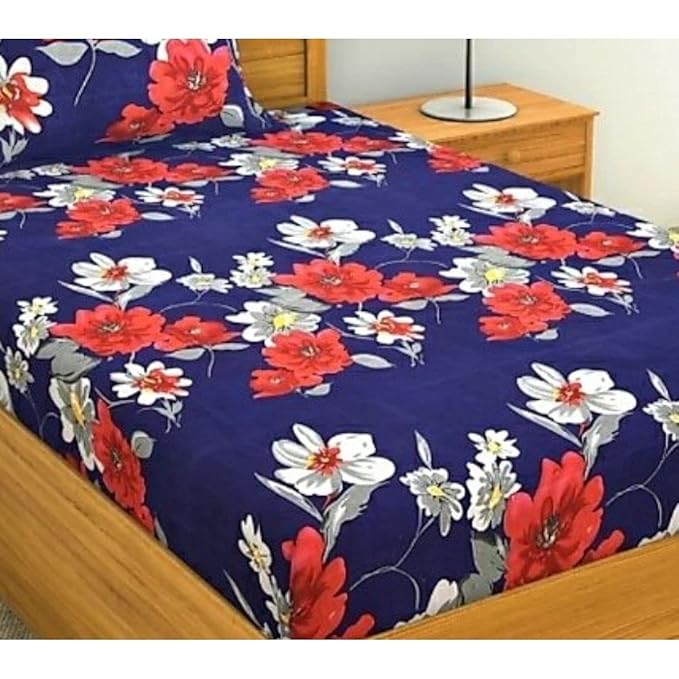 Polycotton 3rd Print Bedsheet with 1 Pillow Cover for Single Bed Secondary image
