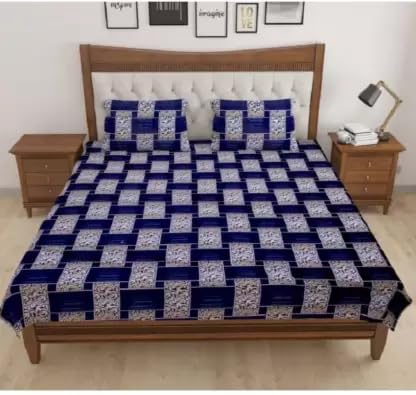 Microfibre Double 3D Luxury Bedsheet with Pillow Covers Secondary image