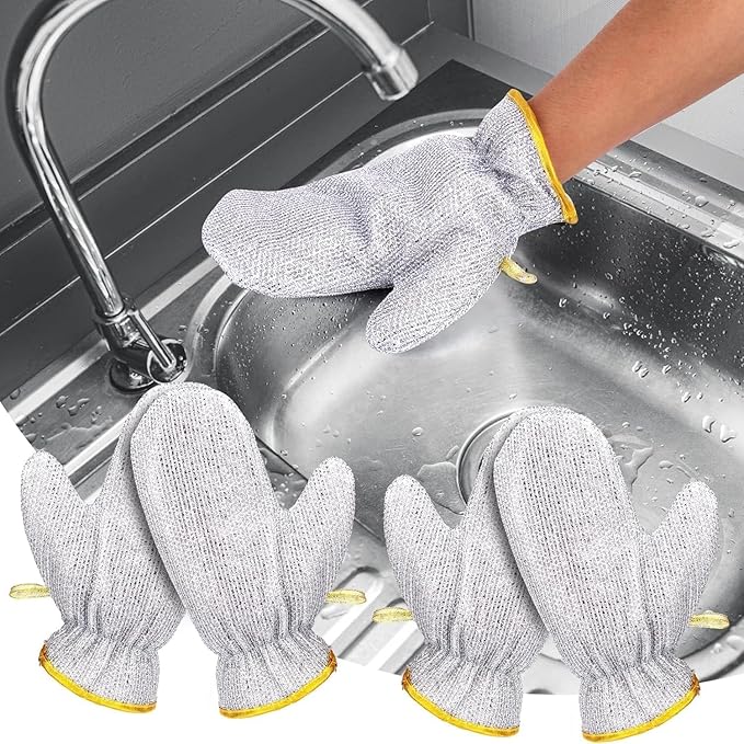 Multipurpose Steel Gloves for Dishwashing | Utensil Scrubber and Scrubber | Hand Gloves for Tough Cleaning Main image