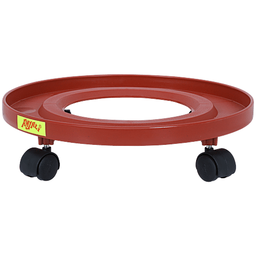 Gas Cylinder Trolley - Round, Plastic, Sturdy Wheels, Leaves No Scratches, 1 pc Main image