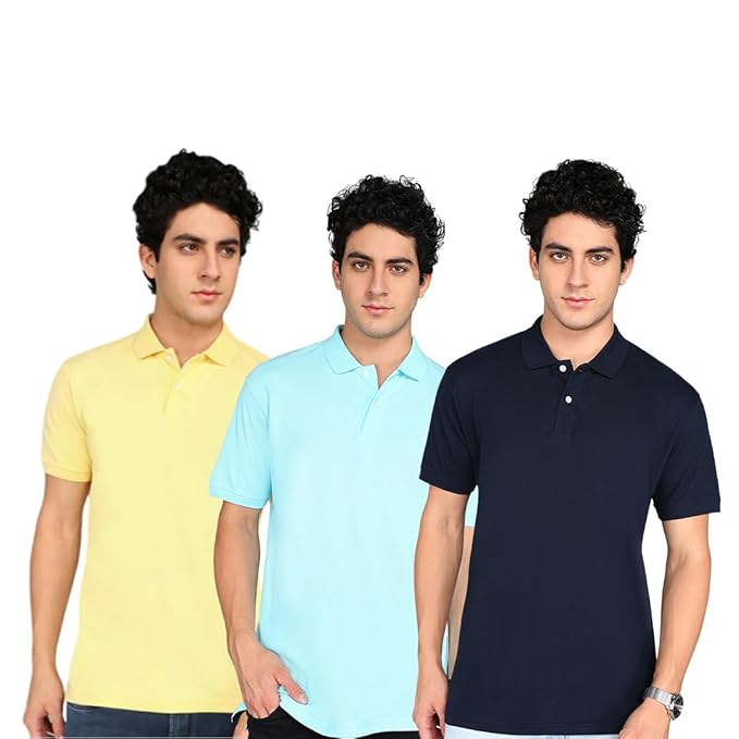 Pack of 3 Polo Neck T-Shirts Main image