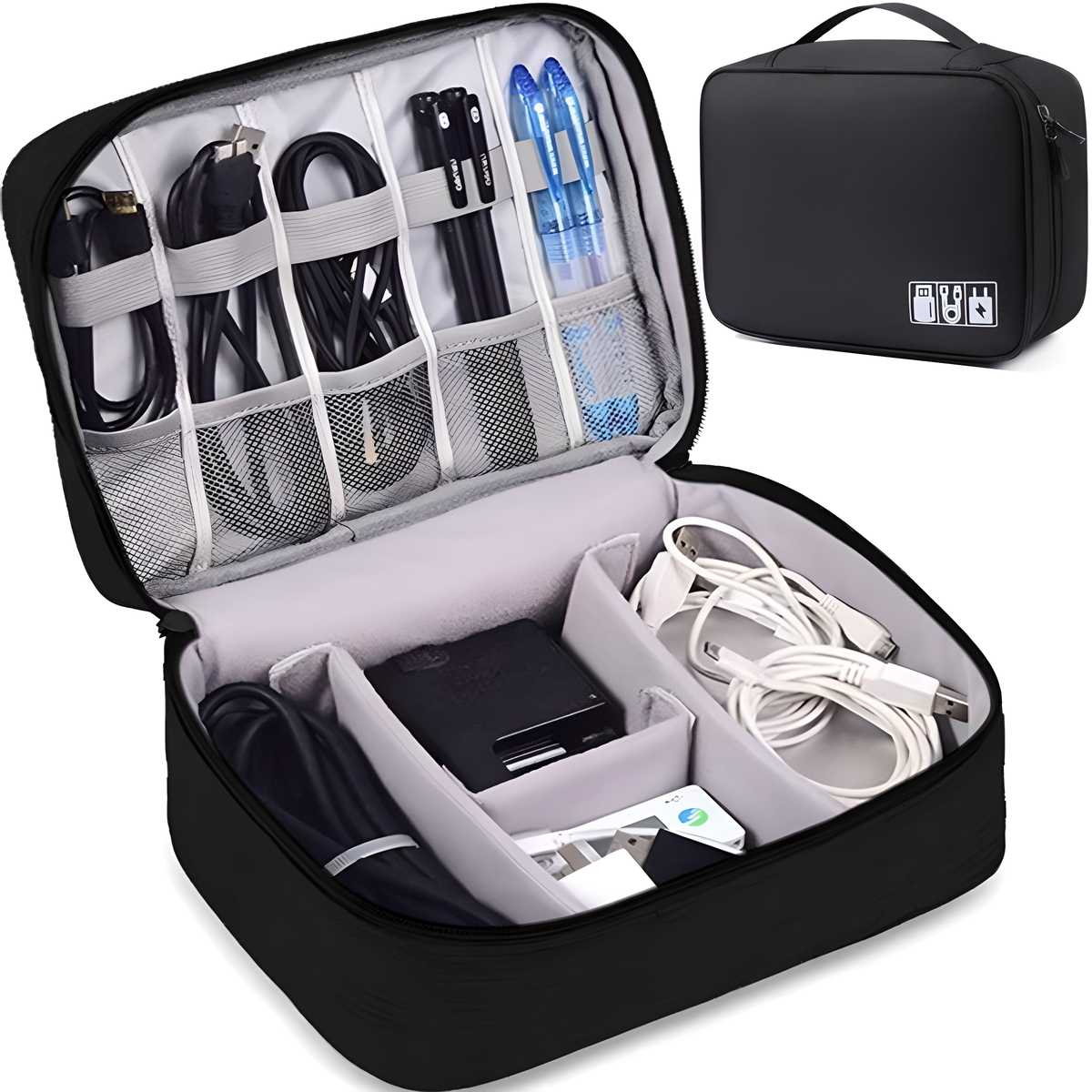 Universal Carry Travel Gadget Bag for Cables, Plug and More Main image