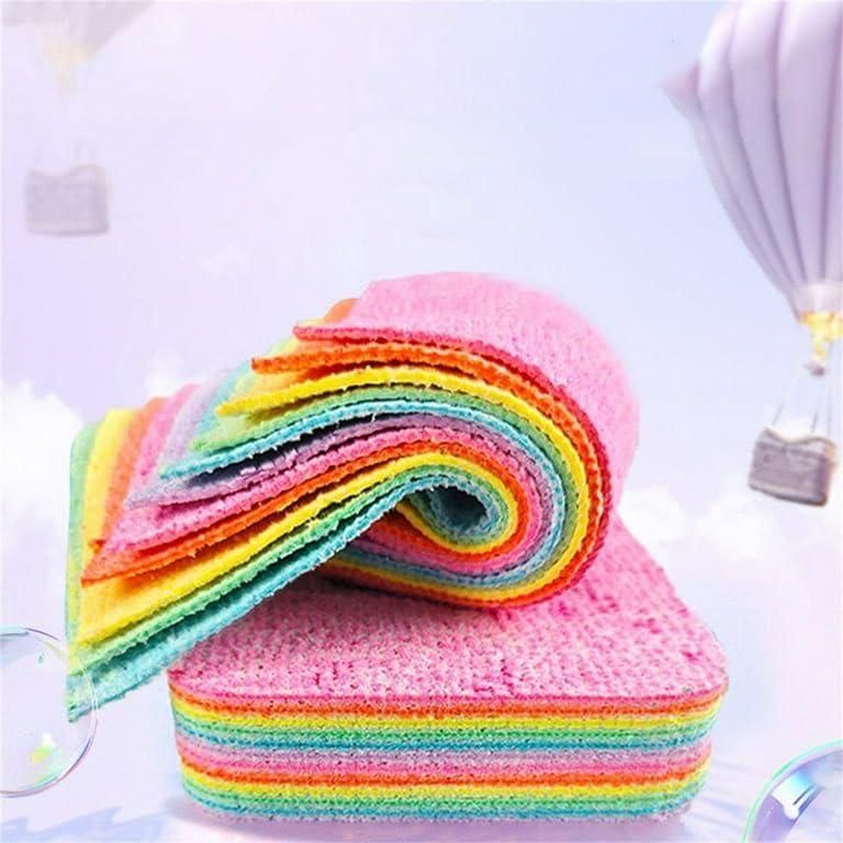 Rainbow Microfiber Dish Cleaning Sponges (12 Pieces) Main image