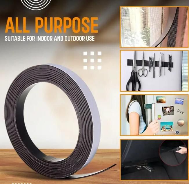 Self-Adhesive Magnetic Tape Flexible Rubber Magnet Tape Thickness 2mm