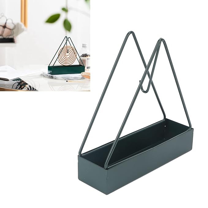 Mosquito Incense Holder, Triangular Shape Mosquito Coil Holder Iron Fire Prevention for Beauty Salon Secondary image