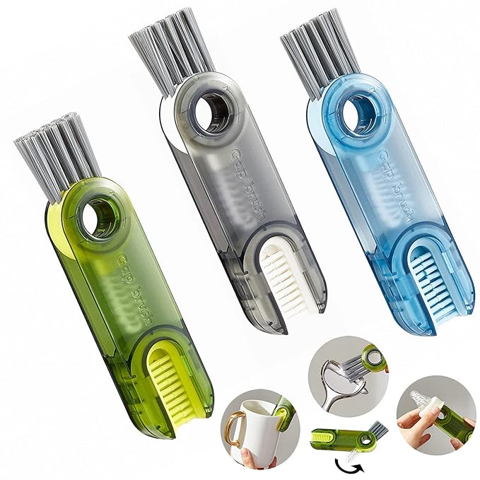 Multifunctional Cleaning Brush Tiny Bottle Cup Lid Brush Straw Cleaner Tools Multi-Functional Crevice Cleaning Brush Home Kitchen Cleaning Tools Main image