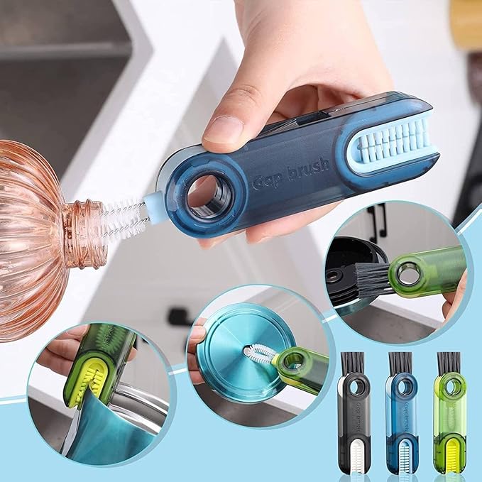 Multifunctional Cleaning Brush Tiny Bottle Cup Lid Brush Straw Cleaner Tools Multi-Functional Crevice Cleaning Brush Home Kitchen Cleaning Tools Secondary image
