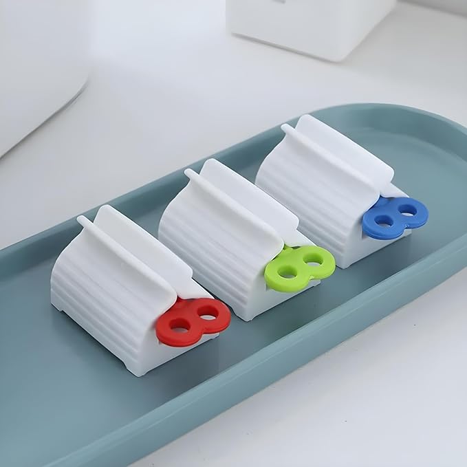 Portable Creative Rolling Toothpaste Presser Tube Squeezer Press Manual Squeezed Toothpaste Bathroom Supplies Dispenser Machine (Pack of 4) Secondary image