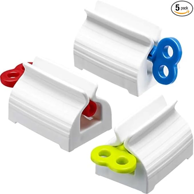 Portable Creative Rolling Toothpaste Presser Tube Squeezer Press Manual Squeezed Toothpaste Bathroom Supplies Dispenser Machine (Pack of 4) Main image
