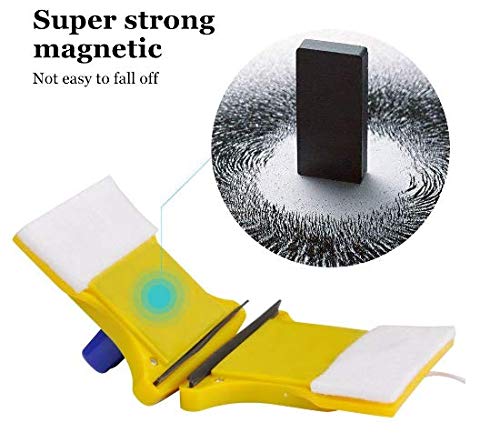 Easy Clean Plastic Magnetic Double Faced Glass Wiper Strong Magnetic Window Cleaner Tool Glass Brush Cleaner