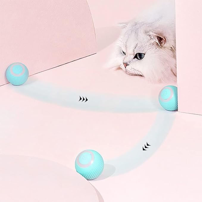 Cat Ball Toy, Automatic 360° Self-Rotating Rolling Ball with USB Rechargeable Moving, Lighting, Pet Exercise Kitten and Dog Playing Smart Cat Toy (Multicolor) Secondary image