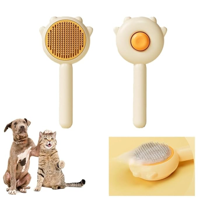 Cat hair brush, brush for hair, cat comb, hair brush, cat brush for grooming hair, short or long haired cats Main image
