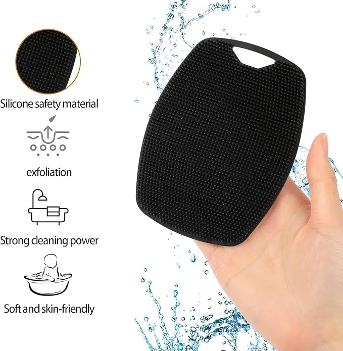 Body Scrubber for Bathing - Dead Skin Remover, Super Soft Silicone Body Shower Scrub, Reusable Body Cleansing Brush