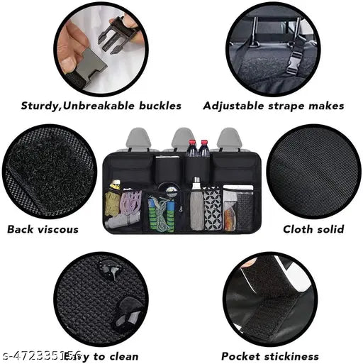 Car Trunk Organizer, Backseat Hanging Organizer With 8 Large Storage Bag Super Capacity, Waterproof Trunk Storage Bag Secondary image