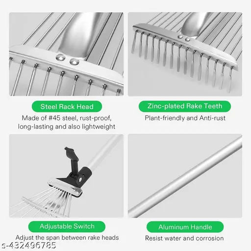 Adjustable Garden Leaf Rake Secondary image