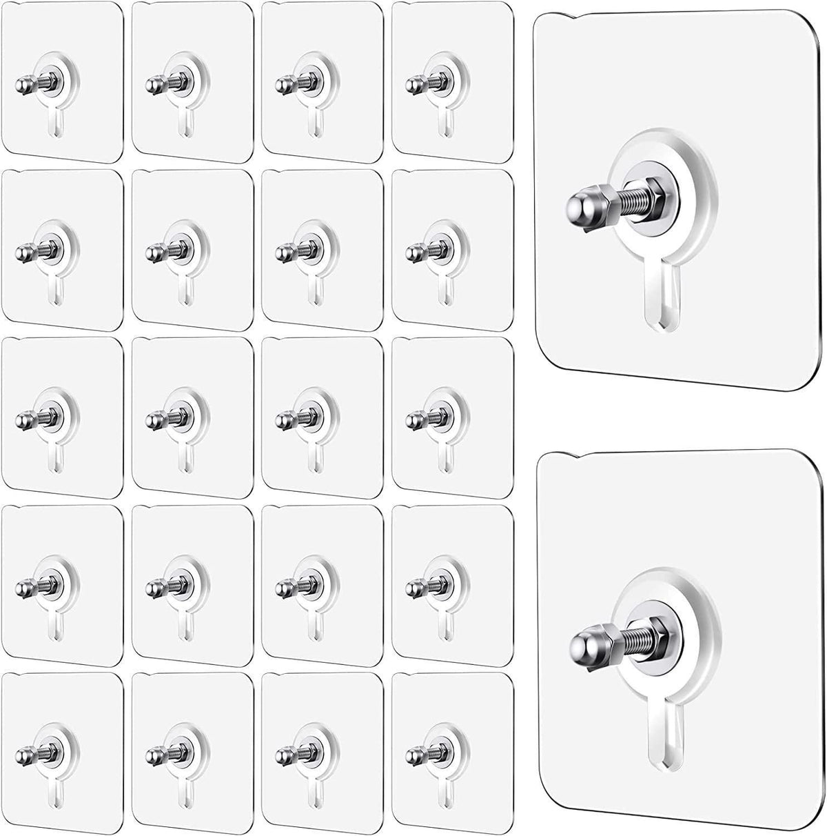 Wall Mount Screw Hooks for Kitchen Bathroom Bedroom Living Room 10 Pcs Main image