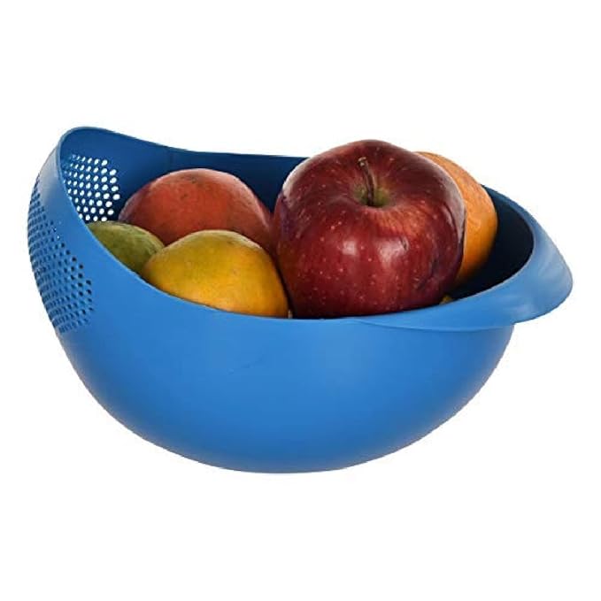 Colander 1 x Big - Fruit Basket, Pasta Strainer, Vegetable Strainer, Kitchen Washing Bowl Main image