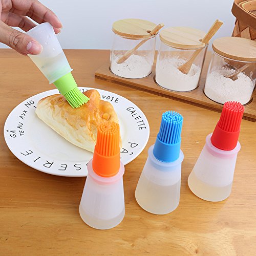 New Portable Oil Bottle Barbecue Brush Silicone Kitchen bbq Cooking Tools Main image