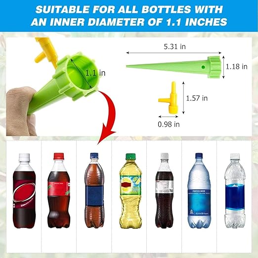 10 Pcs Drip Irrigation Kit For Home Garden, Self-Watering Spikes For Plants, Automatic Plant Water Dropper With Slow Release Control Valve Switch Drip Irrigation System Secondary image