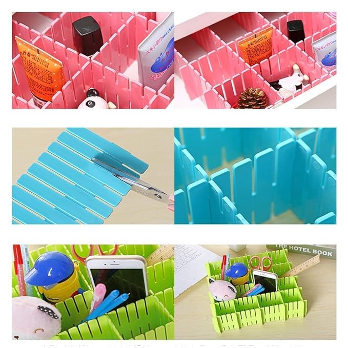 Dividers Drawer Grid Plastic Drawer Separator Plastic Partition Organizer Secondary image