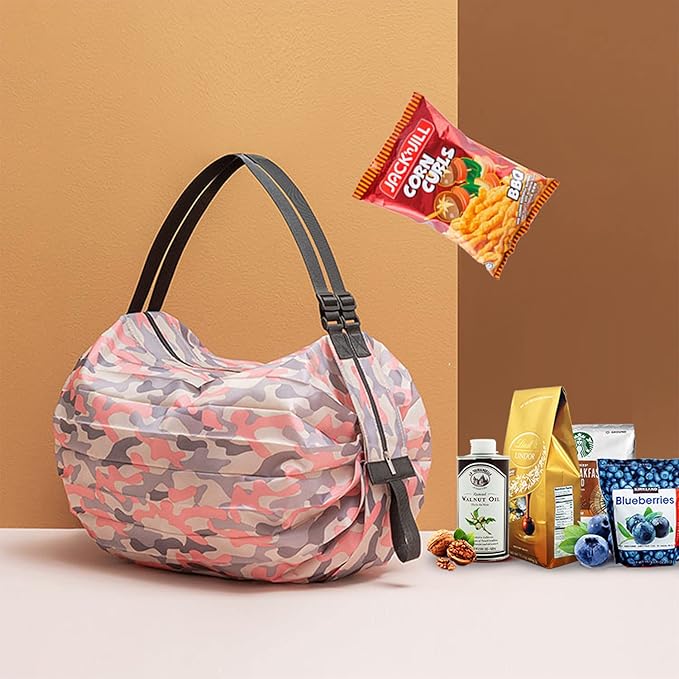 Foldable Shopping Bag Portable Large Capacity Reusable Grocery Bag Daily Commuting Picnic Camping Storage Bag Main image
